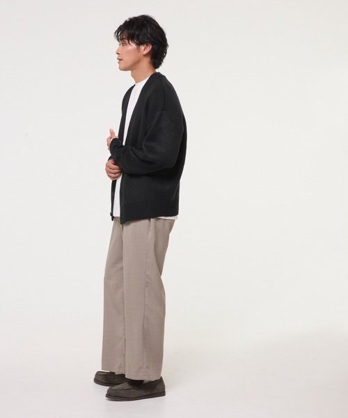 coca（coca）（コカ）の「ダブルジャガードカーディガン（カーディガン/ボレロ・メンズ・ブラック/ライトグレー/ネイビー/ベージュ・XL/M/L）」の7枚目の写真