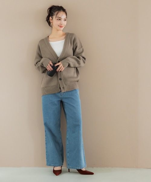 coca（coca）（コカ）の「ダブルジャガードカーディガン（カーディガン/ボレロ・メンズ・ブラック/ライトグレー/ネイビー/ベージュ・XL/M/L）」の12枚目の写真