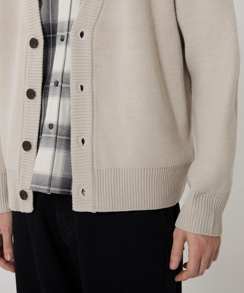 coca（coca）（コカ）の「ダブルジャガードカーディガン（カーディガン/ボレロ・メンズ・ブラック/ライトグレー/ネイビー/ベージュ・XL/M/L）」の21枚目の写真