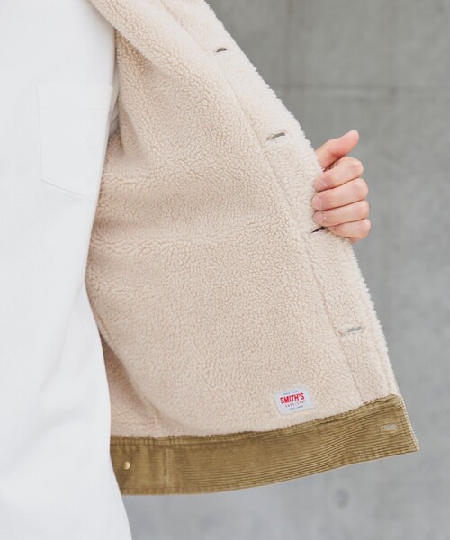 SMITH'S(スミス)の「SMITH’S(スミス)別注裏ボアブルゾン(ブルゾン・メンズ・ブラウン/ネイビー・S/M/L/XL)」の10枚目の写真