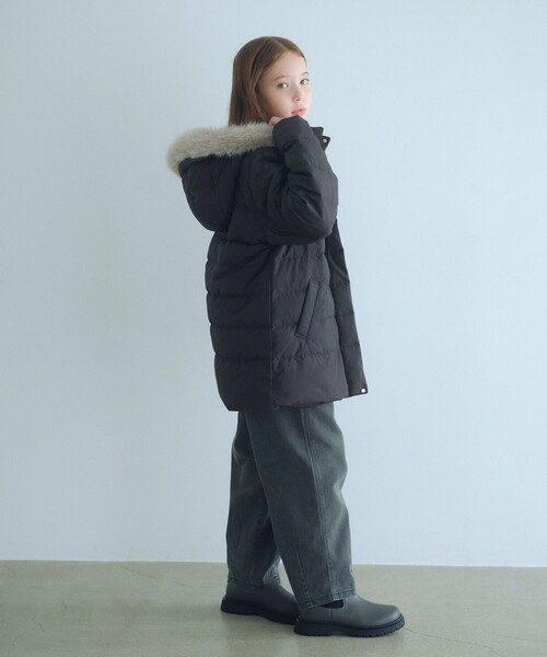 green label relaxing（グリーンレーベルリラクシング）の「GIRLSダウンコート / キッズ 140cm-160cm（ダウンジャケット/コート・キッズ・ダークグレー/ベージュ/ネイビー・140cm/150cm/160cm）」の18枚目の写真