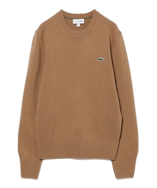【未使用品】LACOSTE/エッセンシャル ウール ニット セーター/ベージュ セール】LACOSTE / エッセンシャル ウール ニット セーター（ニット