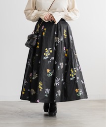 CLETTEオリジナル花柄ロングスカート