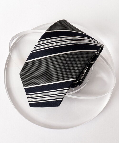 NOLLEY’S（ノーリーズ）の「バスケットMIXストライプネクタイ 25AWコレクション（ネクタイ・メンズ・グリーン系その他/ブルー系その他・FREE）」の2枚目の写真