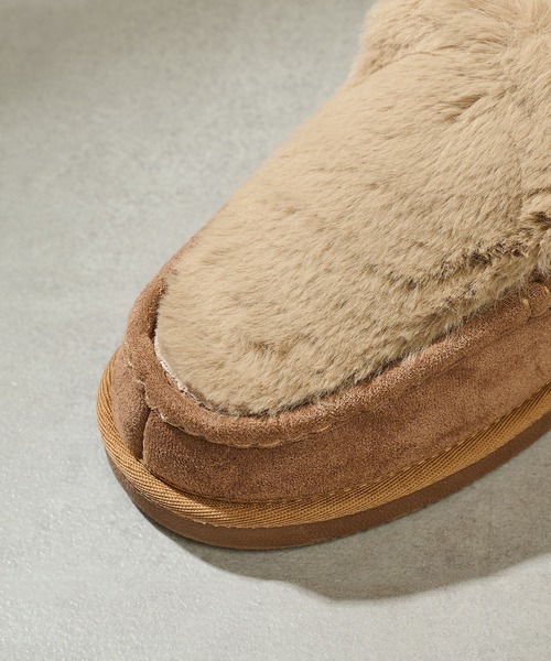 MEI（メイ）の「【MEI】FUR MOCCASIN / ファーモカシン（モカシン/デッキシューズ・レディース・キャメル/マルチ/ブラック・L/M）」の12枚目の写真
