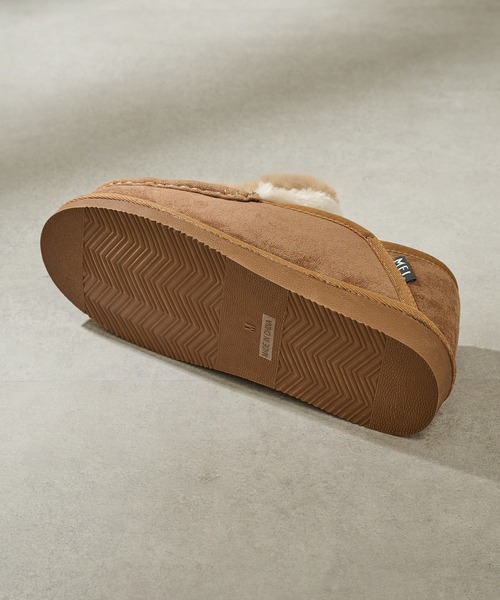 MEI（メイ）の「【MEI】FUR MOCCASIN / ファーモカシン（モカシン/デッキシューズ・レディース・キャメル/マルチ/ブラック・L/M）」の11枚目の写真
