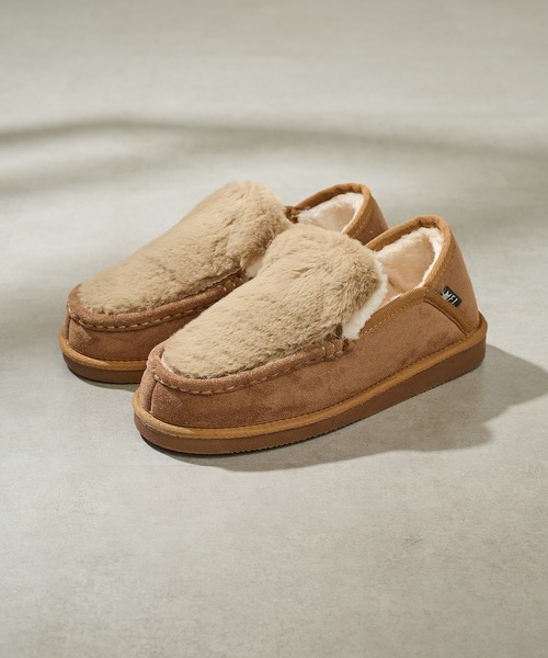 MEI（メイ）の「【MEI】FUR MOCCASIN / ファーモカシン（モカシン/デッキシューズ・レディース・キャメル/マルチ/ブラック・L/M）」の7枚目の写真