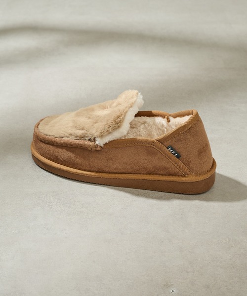 MEI（メイ）の「【MEI】FUR MOCCASIN / ファーモカシン（モカシン/デッキシューズ・レディース・キャメル/マルチ/ブラック・L/M）」の8枚目の写真