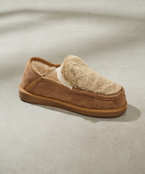 MEI（メイ）の「【MEI】FUR MOCCASIN / ファーモカシン（モカシン/デッキシューズ・レディース・キャメル/マルチ/ブラック・L/M）」の9枚目の写真