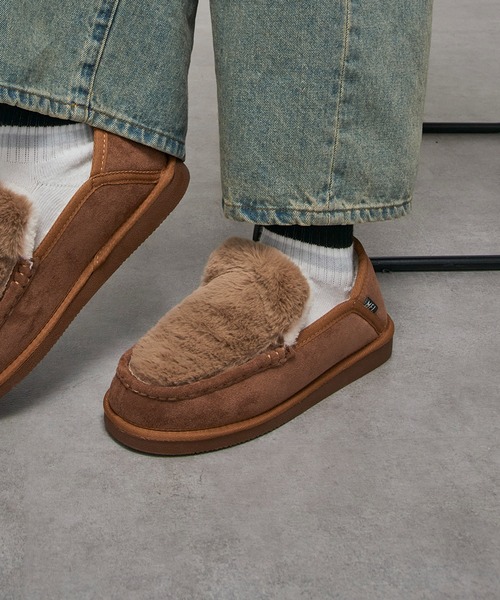 MEI（メイ）の「【MEI】FUR MOCCASIN / ファーモカシン（モカシン/デッキシューズ・レディース・キャメル/マルチ/ブラック・L/M）」の16枚目の写真