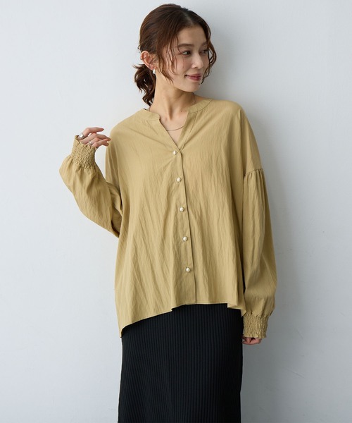 anyfee/大きいサイズ】バックデザインティアードフリルブラウス◇新色