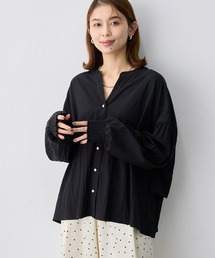 セール】round collar flower tunic / ラウンドカラーフラワー