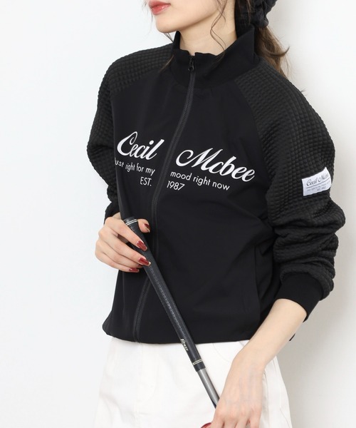 CECIL McBEE(セシルマクビー)の「MESSAGE BLOUSON(ブルゾン・レディース・ベージュ/ブラック・2(M)/1(S))」の3枚目の写真