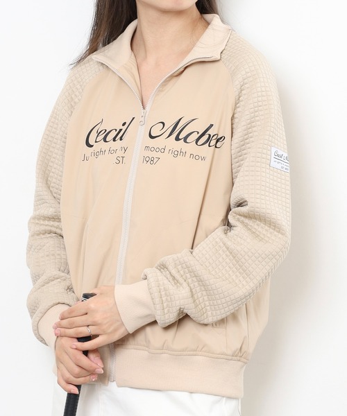 CECIL McBEE(セシルマクビー)の「MESSAGE BLOUSON(ブルゾン・レディース・ベージュ/ブラック・2(M)/1(S))」の9枚目の写真