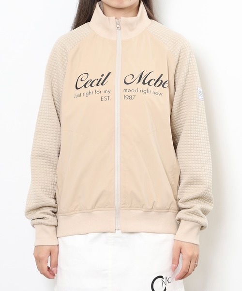 CECIL McBEE(セシルマクビー)の「MESSAGE BLOUSON(ブルゾン・レディース・ベージュ/ブラック・2(M)/1(S))」の14枚目の写真