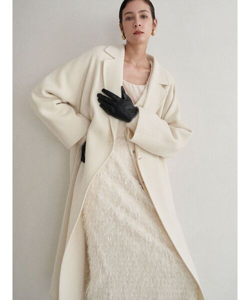 ELENDEEK（エレンディーク）の「フェザーヤーンストレートスカート（スカート・レディース・ブラック/オフホワイト・01/02）」の22枚目の写真