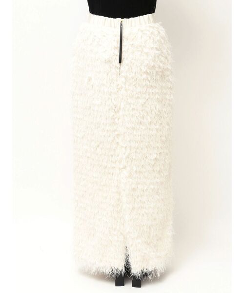 ELENDEEK（エレンディーク）の「フェザーヤーンストレートスカート（スカート・レディース・ブラック/オフホワイト・01/02）」の8枚目の写真
