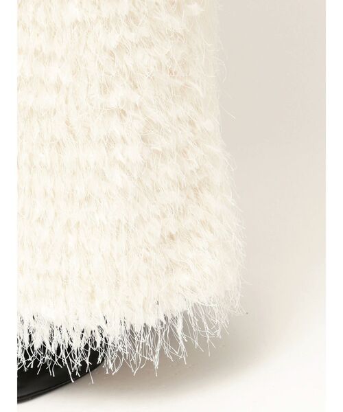 ELENDEEK（エレンディーク）の「フェザーヤーンストレートスカート（スカート・レディース・ブラック/オフホワイト・01/02）」の10枚目の写真