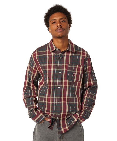 HUF（ハフ）の「MEGABLAST PLAID LS SHIRT（シャツ/ブラウス・メンズ・ワインレッド・M/S/L/XL）」の4枚目の写真