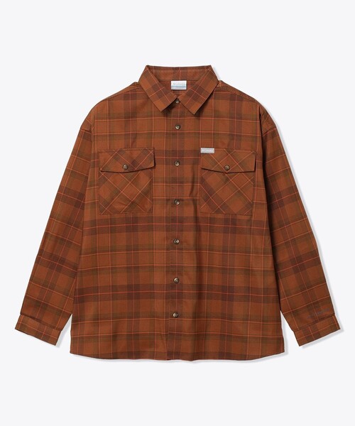 Columbia（コロンビア）の「Columbia／メンズ ブレイムアイル シャツ フランネル UVカット／コロンビア（シャツ/ブラウス・メンズ・オレンジ/グリーン・L/M/S/XL）」の4枚目の写真