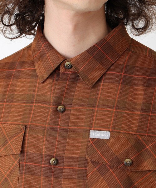 Columbia（コロンビア）の「Columbia／メンズ ブレイムアイル シャツ フランネル UVカット／コロンビア（シャツ/ブラウス・メンズ・オレンジ/グリーン・L/M/S/XL）」の6枚目の写真