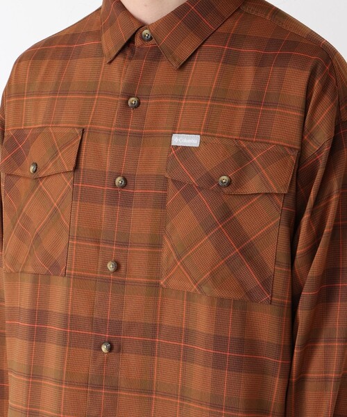 Columbia（コロンビア）の「Columbia／メンズ ブレイムアイル シャツ フランネル UVカット／コロンビア（シャツ/ブラウス・メンズ・オレンジ/グリーン・L/M/S/XL）」の7枚目の写真
