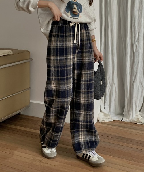 FAVORITO（ファヴォリート）の「チェック柄裏起毛パンツ（その他パンツ・レディース・レッド/ネイビー・F）」の13枚目の写真