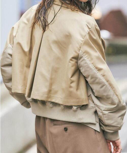 AULA AILA（アウラアイラ）の「AULA AILA（アウラ アイラ）別注トレンチMA-1（トレンチコート・レディース・ブラック/ベージュ・0）」の13枚目の写真