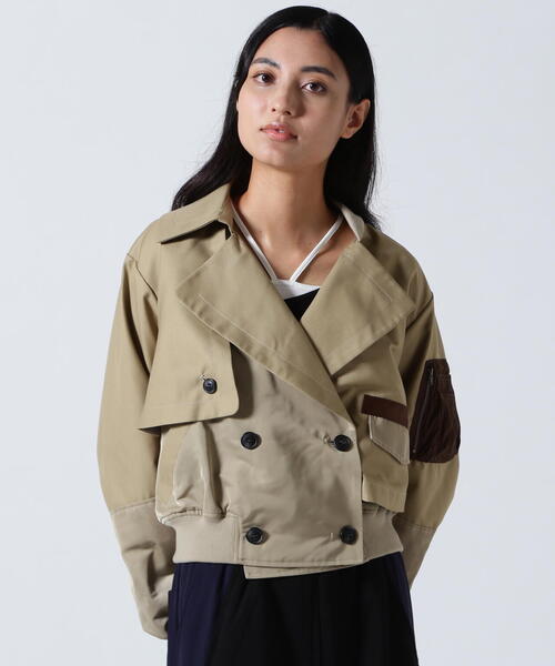 AULA AILA（アウラアイラ）の「AULA AILA（アウラ アイラ）別注トレンチMA-1（トレンチコート・レディース・ブラック/ベージュ・0）」の14枚目の写真