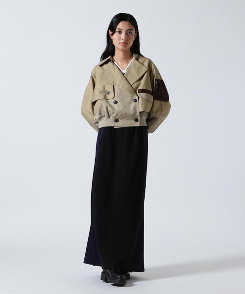 AULA AILA（アウラアイラ）の「AULA AILA（アウラ アイラ）別注トレンチMA-1（トレンチコート・レディース・ブラック/ベージュ・0）」の16枚目の写真