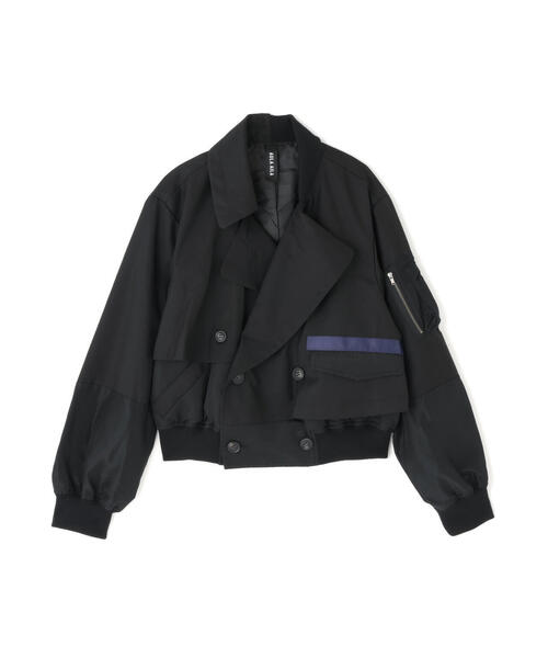 AULA AILA（アウラアイラ）の「AULA AILA（アウラ アイラ）別注トレンチMA-1（トレンチコート・レディース・ブラック/ベージュ・0）」の2枚目の写真