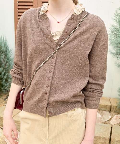 ROCKFISH WEATHERWEAR(ロックフィッシュウェザーウェア)の「CLASSIC WOOL CARDIGAN(カーディガン/ボレロ・レディース・グレー/ブラック/ネイビー/ブラウン/オリーブ/ブルー・S/M)」の3枚目の写真