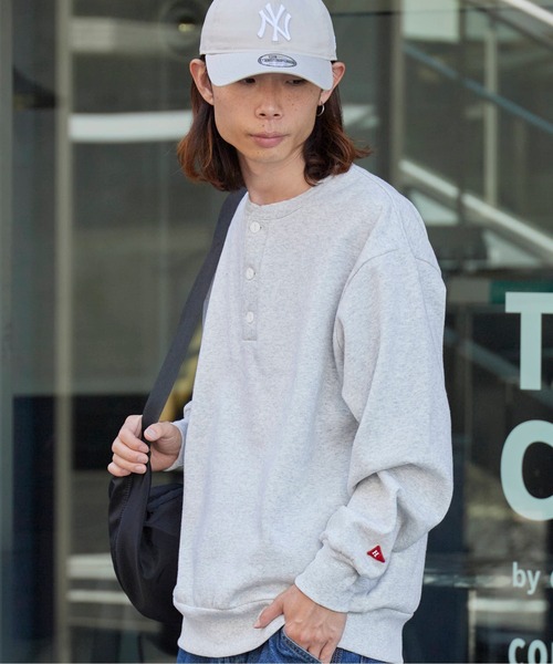 Healthknit（ヘルスニット）の「Healthknit/ヘルスニット Classic sweatshirt henley neck long sleeve ヘンリーネック スウェット（スウェット・メンズ・ブラック/ネイビー/グレー・XL/L/M）」の18枚目の写真