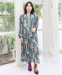 153650：音楽orPOP柄ワンピース