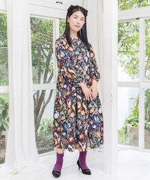 ScoLar | 153650：音楽orPOP柄ワンピース(ワンピース)