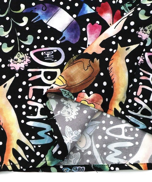 ScoLar（スカラー）の「153650：音楽orPOP柄ワンピース（ワンピース・レディース・ブラック/グリーン・M）」の15枚目の写真