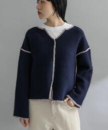 新品▷KBF＊ハンドニットカーディガン  BLUE mix KBF - 新品▷KBF＊ハンドニットカーディガン ブルーミックスの通販 by