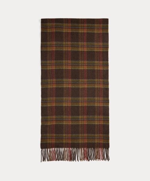 Ralph Lauren カシミヤ 100%チェックマフラー POLO RALPH LAUREN（ポロ