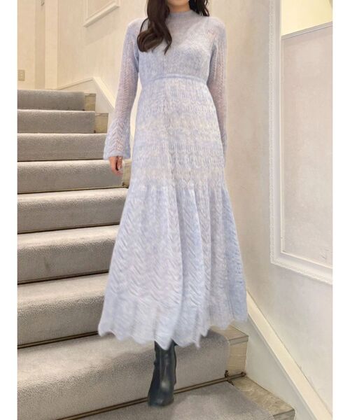 モヘヤニットスカシアミワンピース（ワンピース）｜MERCURYDUO