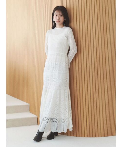ベリアミミ ワンピース モヘヤニットスカシアミワンピース（ワンピース）｜MERCURYDUO