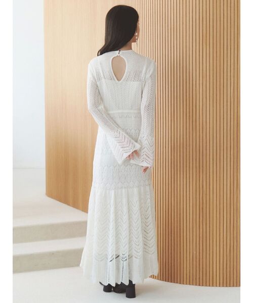 MERCURYDUO(マーキュリーデュオ)の「モヘヤニットスカシアミワンピース(ワンピース・レディース・オフホワイト/ブルー/レッド・SMALL/MEDIUM)」の19枚目の写真