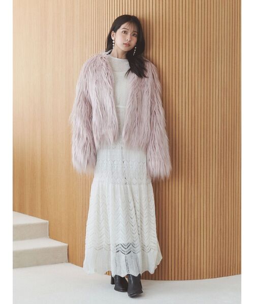 モヘヤニットスカシアミワンピース（ワンピース）｜MERCURYDUO