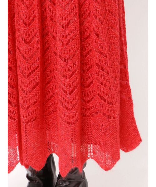 MERCURYDUO(マーキュリーデュオ)の「モヘヤニットスカシアミワンピース(ワンピース・レディース・オフホワイト/ブルー/レッド・SMALL/MEDIUM)」の7枚目の写真