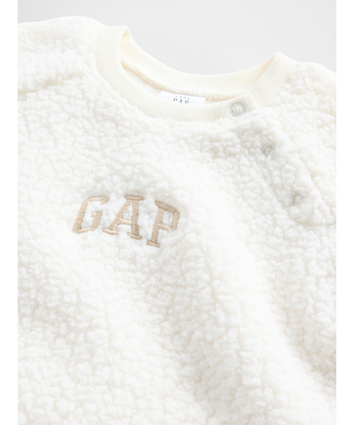 GAP（ギャップ）の「GAPロゴ ボア カバーオール (ベビー)（ロンパース・キッズ・ベージュ/ピンク/アイボリー・50cm/60cm/70cm/80ｃｍ/90cm）」の9枚目の写真