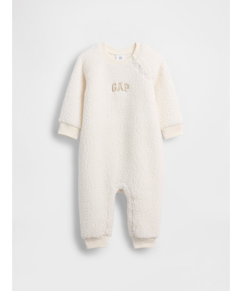 ギャップ　ベビーロンパース GAPロゴ ボア カバーオール (ベビー)（ロンパース）｜GAP（ギャップ