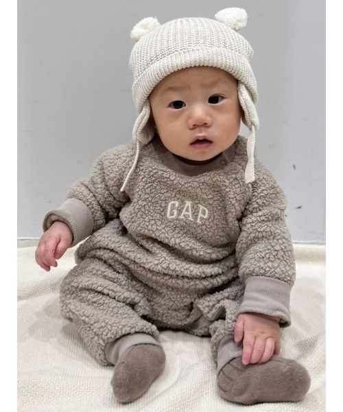 GAPロゴ ボア カバーオール (ベビー)（ロンパース）｜GAP（ギャップ