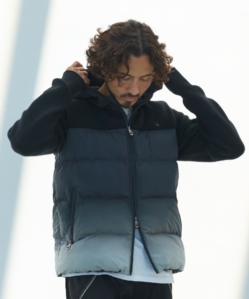 美品 3L 1PIU1UGUALE3 360°ストレッチツイードフラップコート 1PIU1UGUALE3 RELAX （ウノピゥウノウグァーレトレ リラックス