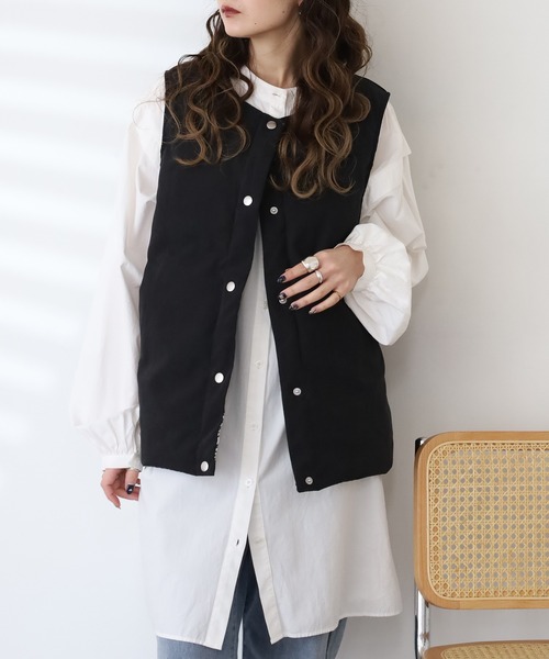 セール】中綿リバーシブルベスト（ダウンベスト）｜BARNDOOR