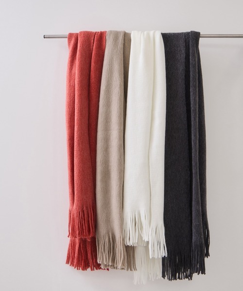 VIS（ビス）の「ミンクタッチもちもちストール（ストール/ショール・レディース・キナリ/チャコールグレー/ベージュ系その他/レッド・FREE）」の5枚目の写真