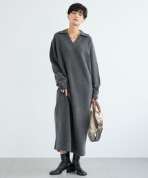 BARNYARDSTORM | BARNYARDSTORM / エアヤーン襟付きニットワンピース(ワンピース)